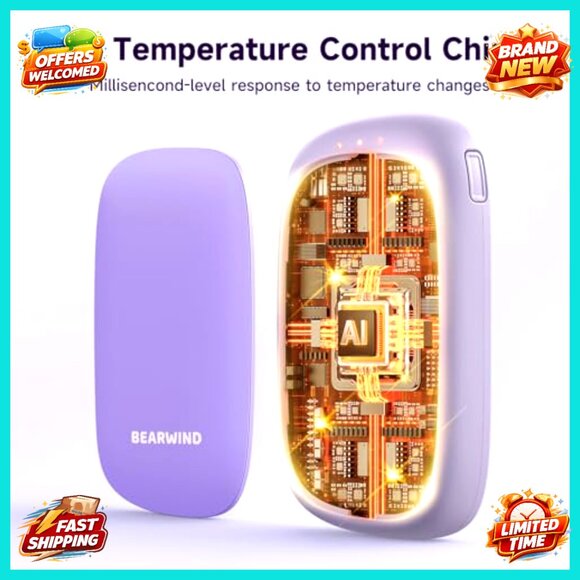 Rechargeable Hand Warmers, 2 Pack Magnetic Heaters, Portable Outdoor Gear - Picture 2 of 6